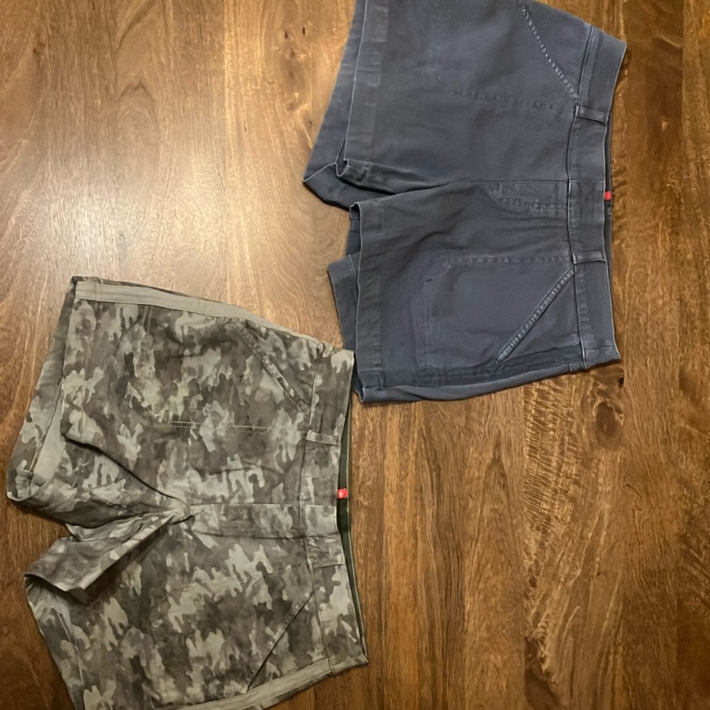 Spanx Blue and Camo Shorts Set